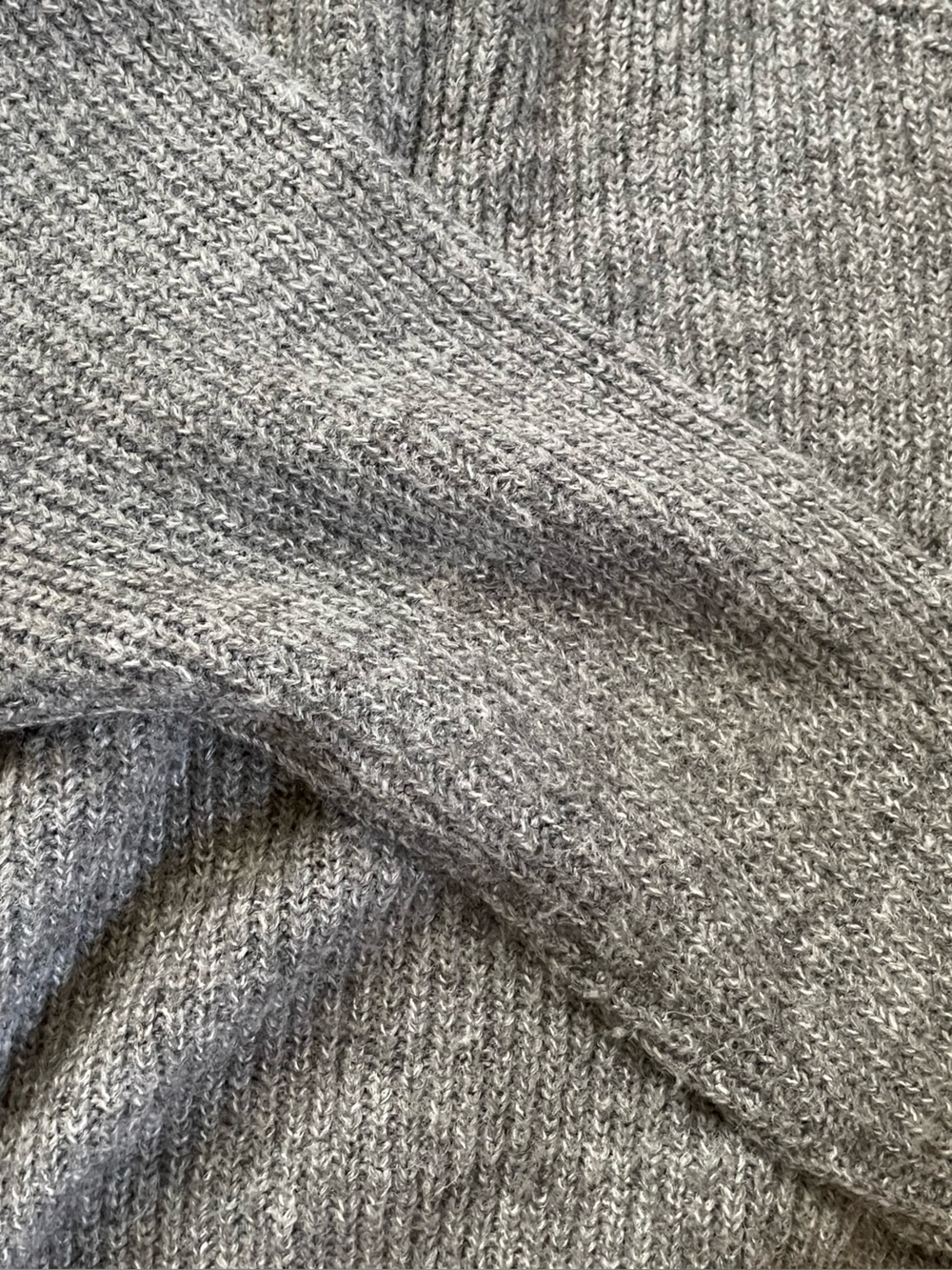 Gray Ribbed Crewneck Sweater - Picture 2 of 7
